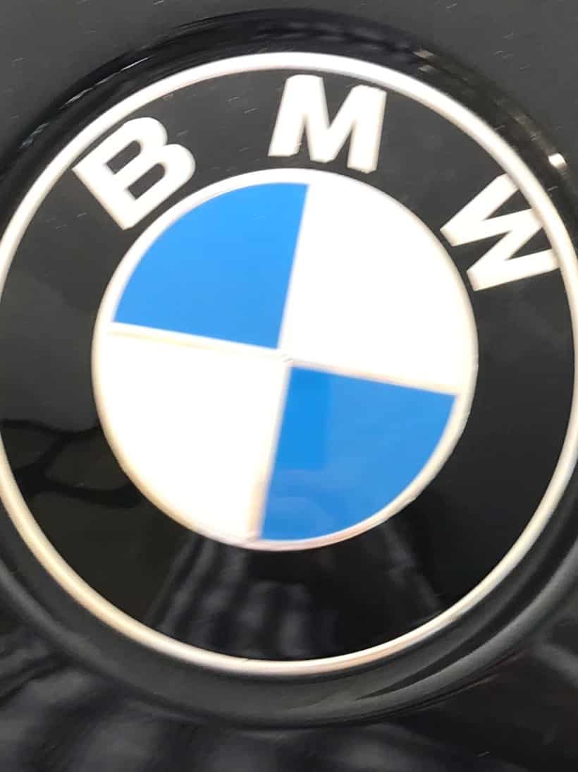 BMW logo on vehicle