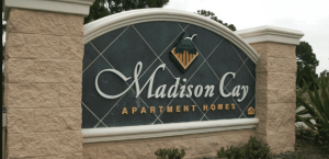 Madison Cay apartment complex shoor