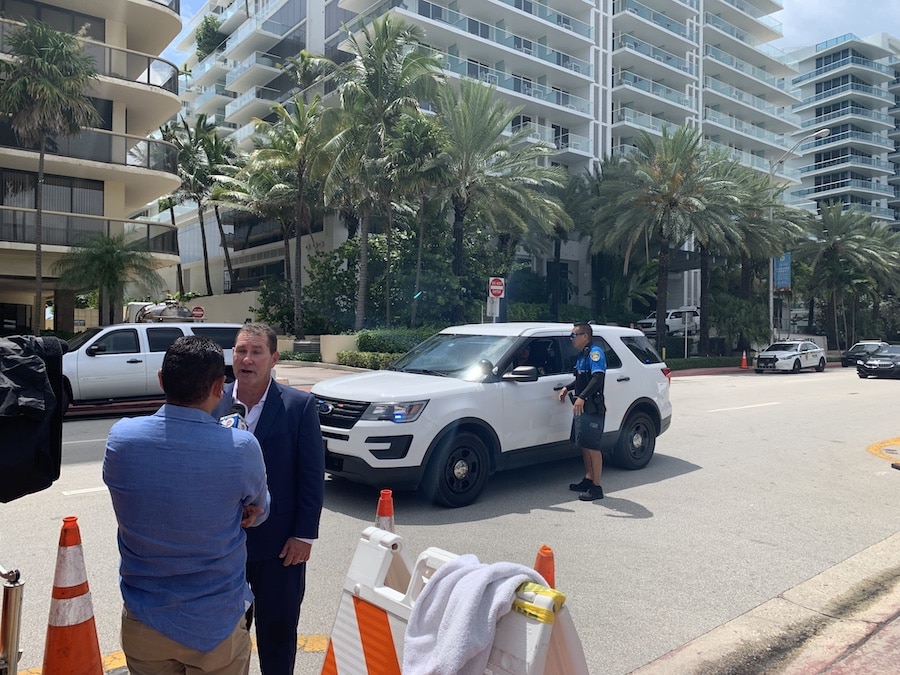 Craig Goldenfarb is interviewed in Miami to talk about the condo collapse