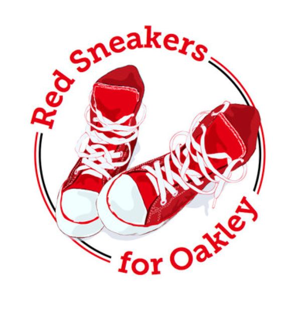 red sneakers for oakley, food allergy awareness, goldlaw, RSFO, International red sneakers day, irsd, oakley debbs,